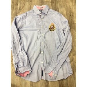 Louis Philippe Sport Men's Light Blue Button Down Shirt 100% Cotton 42cm